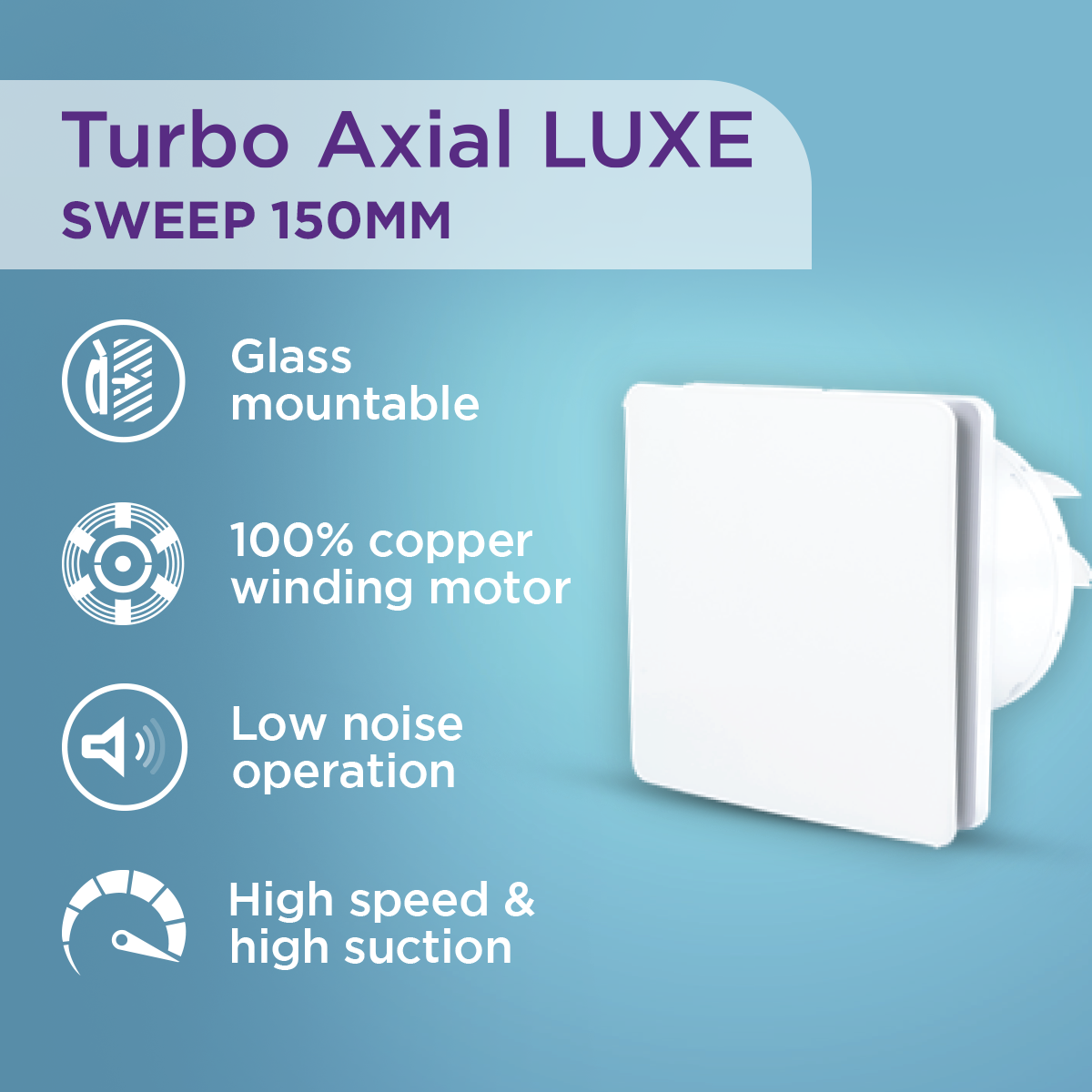 EcoLink Turbo Axial Luxe 150mm Exhaust Fan