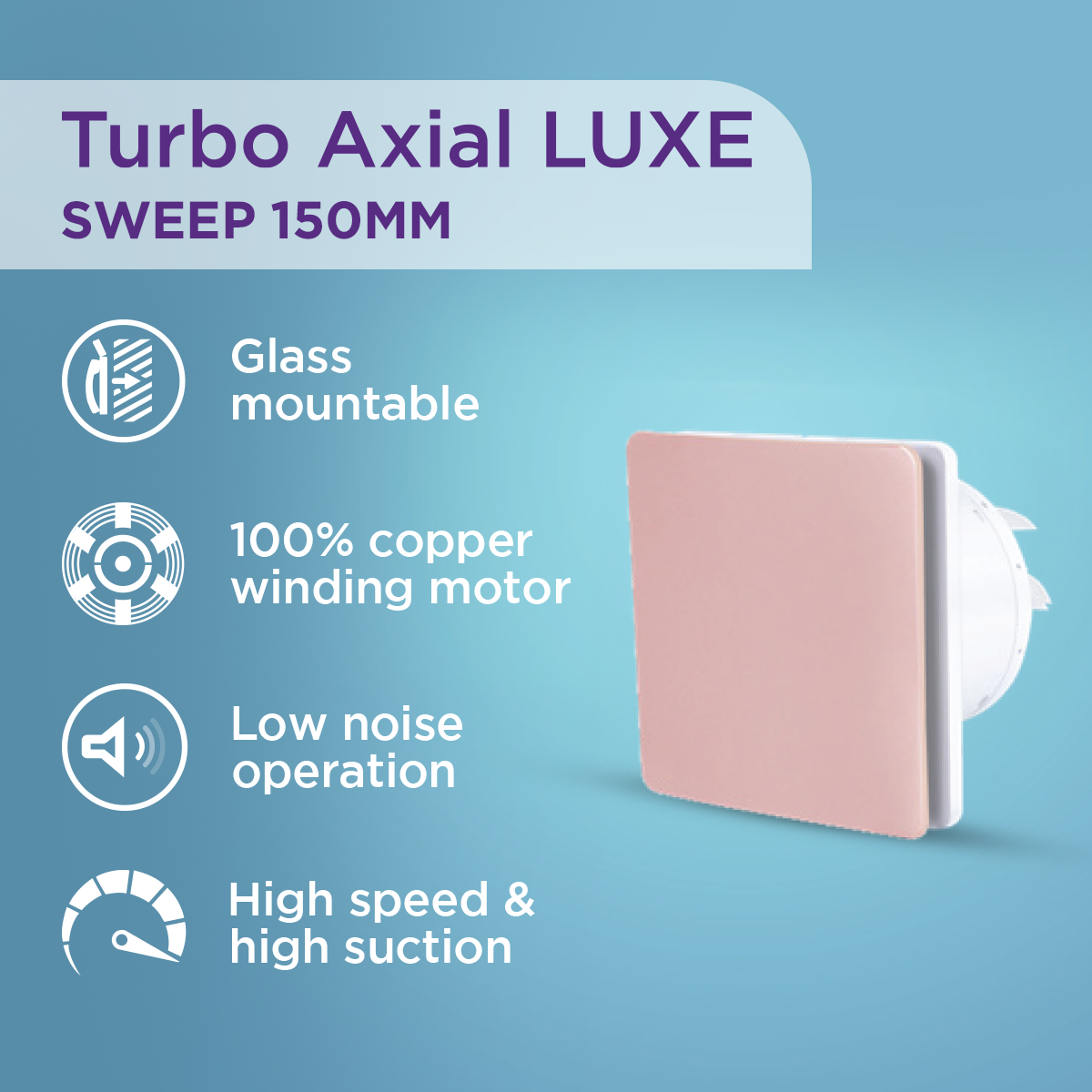 EcoLink Turbo Axial Luxe 150mm Exhaust Fan