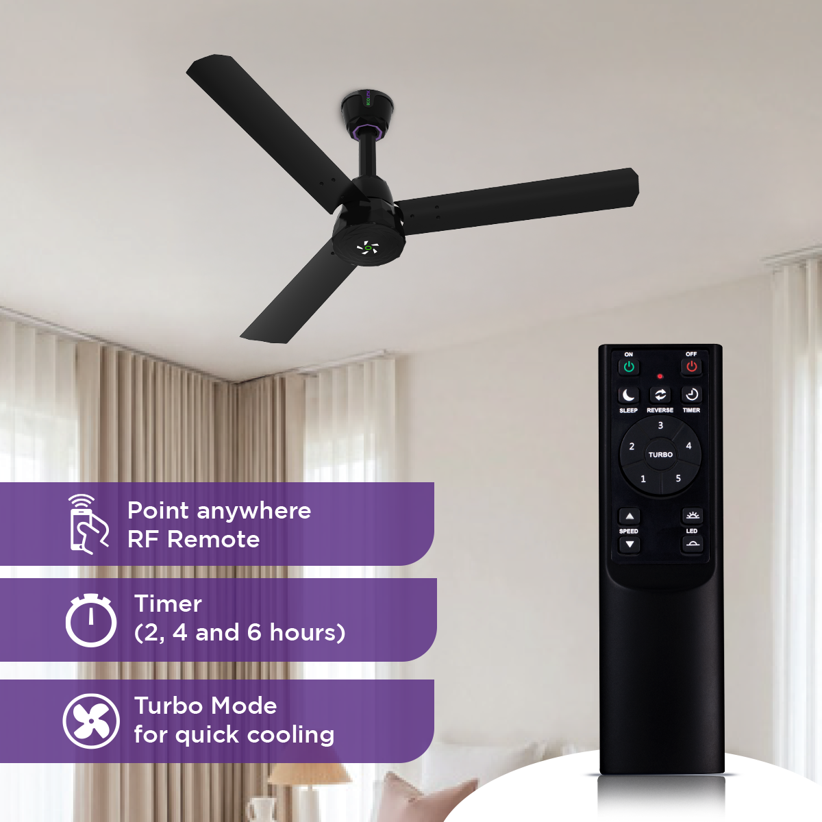 EcoLink AiroKristal 1200mm BLDC Ceiling Fan - Image 7