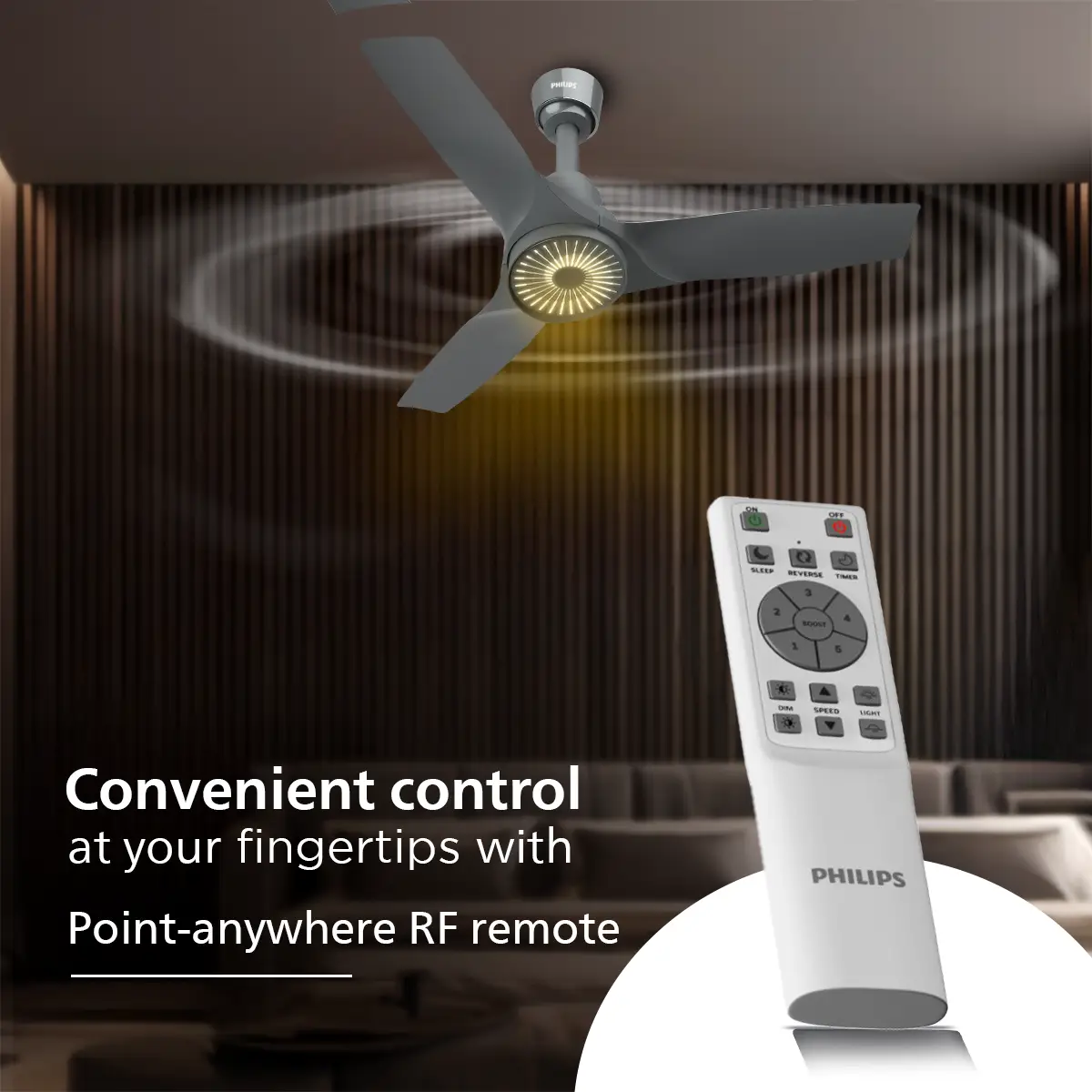 Philips iluminAir Beamer 1225mm BLDC Ceiling Fan with LED Light - Image 5